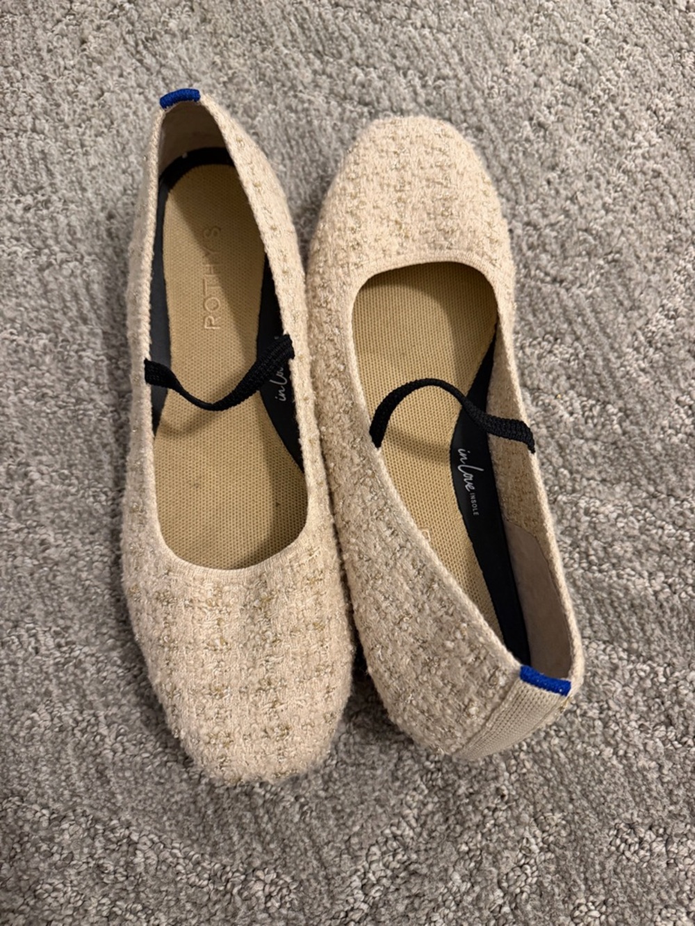 Rothy’s Bouclé Mary Jane Ballet Flats